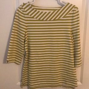 Striped Kate Spade 3/4 sleeve top